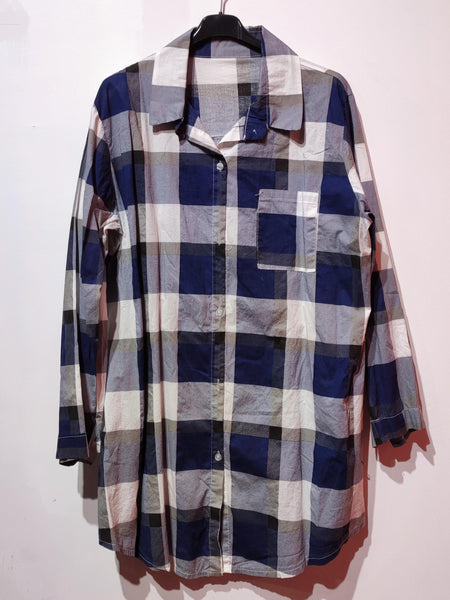 Adera cotton box check shirt with pocket.