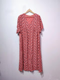 Abeera stunning patterned V neck dress.