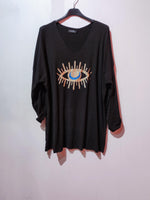 Ann gold eye v neck tops/jumper