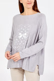 Ada teddy bear soft jumper top with small side split.