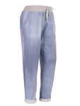 Adrienne Light denim/ jogger trousers One size 18 to 22/ 24 (Light denim)