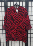 Azura Zebra printed basic cardigan/ jacket knit ( one size 14 to 18/20).