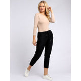 Abatha Italian Magic Plain Smart Non-Crush Trouser ( one size 20 to 24) Black Larger fit.