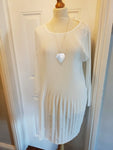 Aideen Italian pleated tunic/dress with necklace one size 16 to 22/24