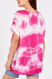 Abby sequin hem tie dye tops  (one size 12/14 to 20