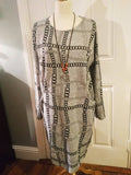 Avril chain print heart necklace pocket top dress.