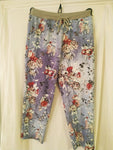 Ailee pretty denim floral trousers one Size 14 to 16/18