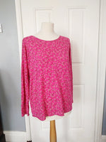 Annalee Ditsy floral silver edged top in cotton. ( One size 12 to 14)