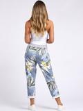 Aleese2 Made In Italy Floral Print Classy Cotton Joggers (One size 16 to 20) back in stock