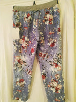 Ailee pretty denim floral trousers one Size 14 to 16/18