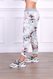 Adalee pale floral abstract joggers ( One size 14 to 16) Smaller fit