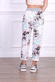 Adalee pale floral abstract joggers ( One size 14 to 16) Smaller fit