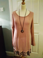 Antia leopard frill hem necklace top. (One size 12 to 14/16 ) (small 16)