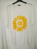 Adel Italian sunflower Motif top cream