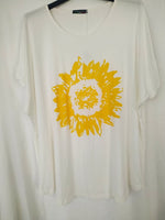 Adel Italian sunflower Motif top cream