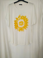 Adel Italian sunflower Motif top cream