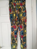 Adeera 3 Palazzo style trousers with narrow leg. (One size 12 to 16).Lemon