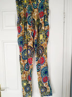 Adeera 3 Palazzo style trousers with narrow leg. (One size 12 to 16).Lemon